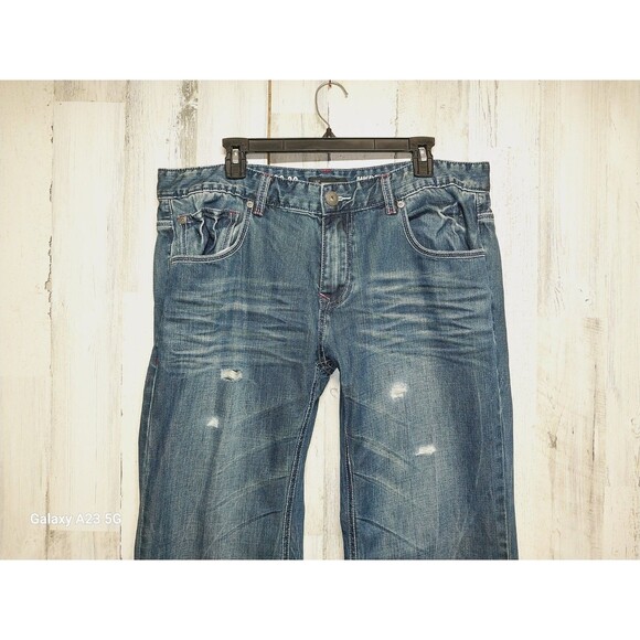 INC International Barcelona Relaxed Fit Jeans Men's 36x30 Distressed (38x31) - Picture 3 of 7